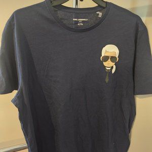 Karl Lagerfeld Black T-shirt, Navy blue